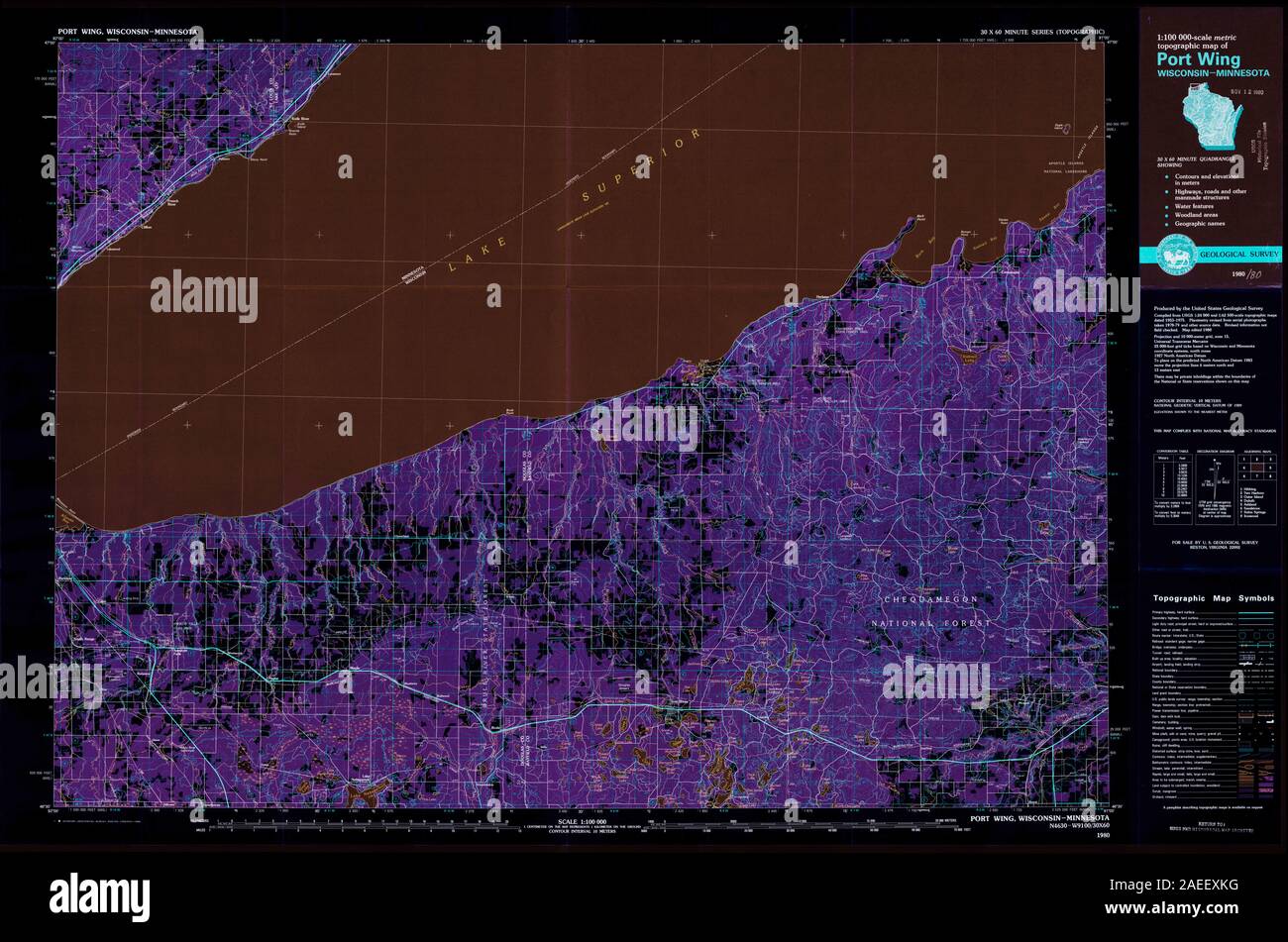 WI Port Wing 802953 1980 100000 Inverted Restoration Stock Photo Alamy