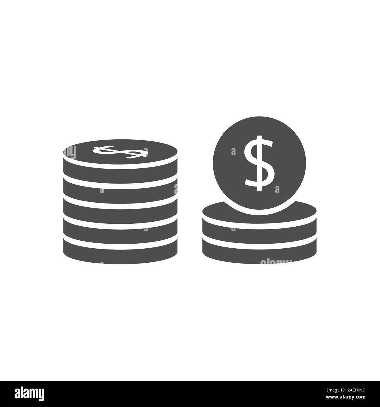 Dollar coins. American Money sign icon, Vector illustration Stock ...