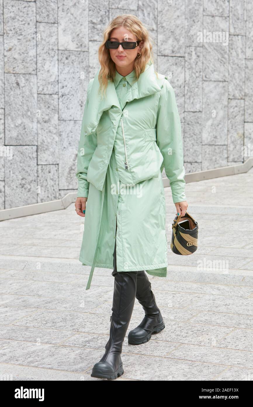 green emerald velvet dress GG Gabardine Dress | GUCCI