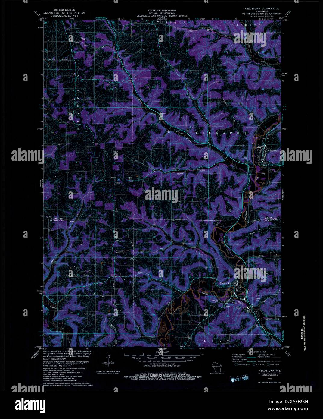 Readstown map hires stock photography and images Alamy