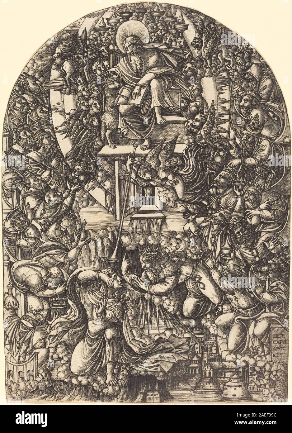 An artwork by Jean Duvet, created between 1546 and 1556, depicting ...