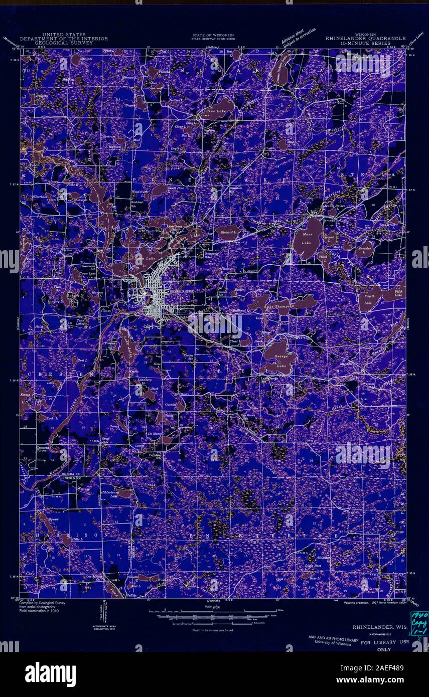 Map of rhinelander hires stock photography and images Alamy