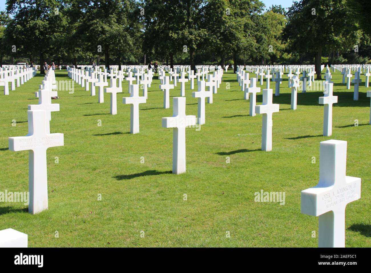 american military cemetery in normandy (france) Stock Photo