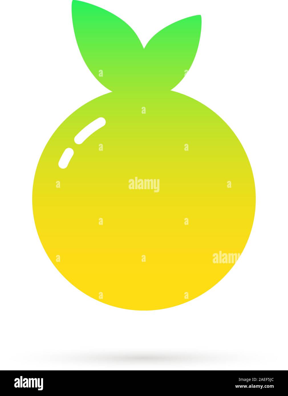 abstract summer fruite logo with gradient Stock Vector