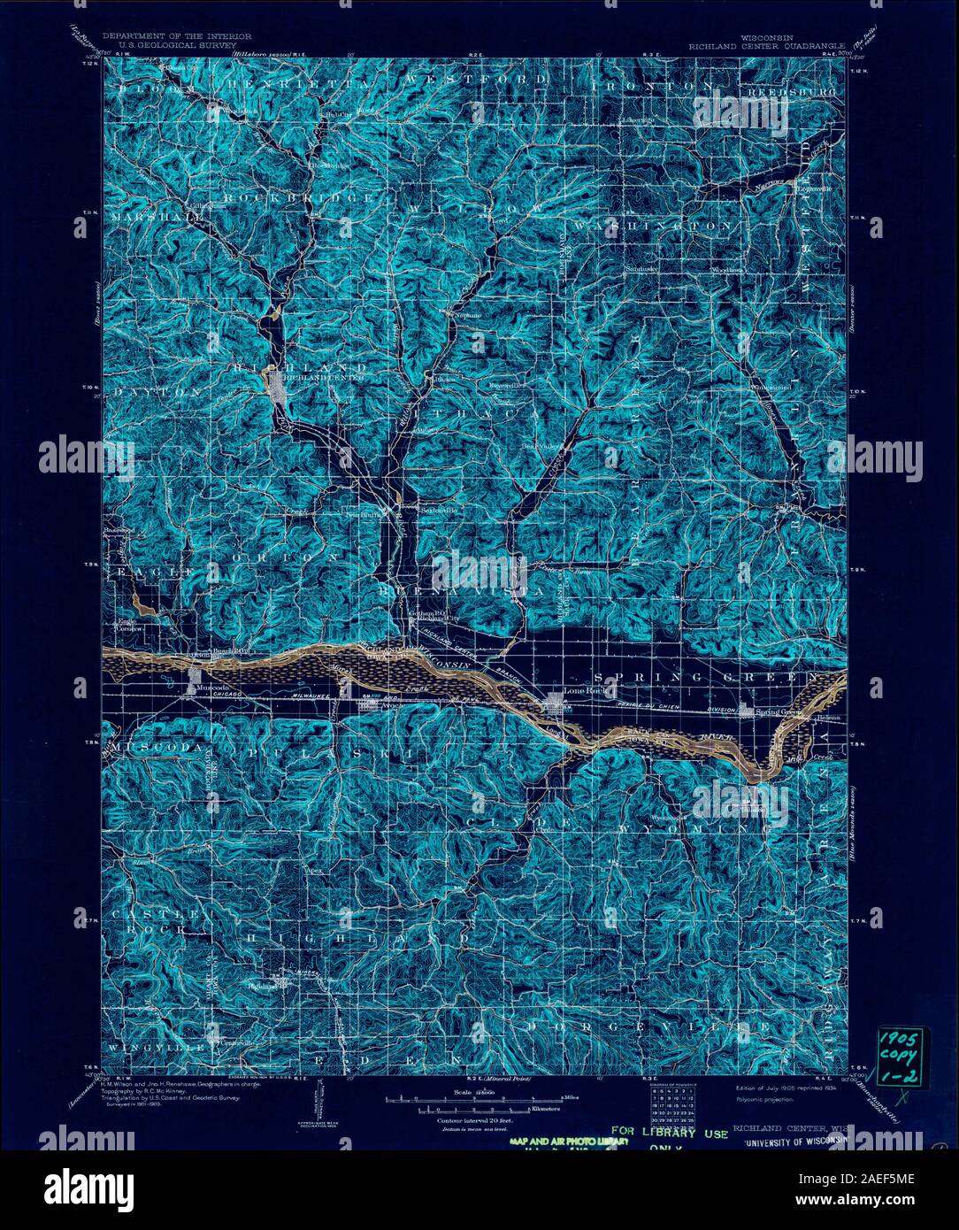 Richland center map hires stock photography and images Alamy