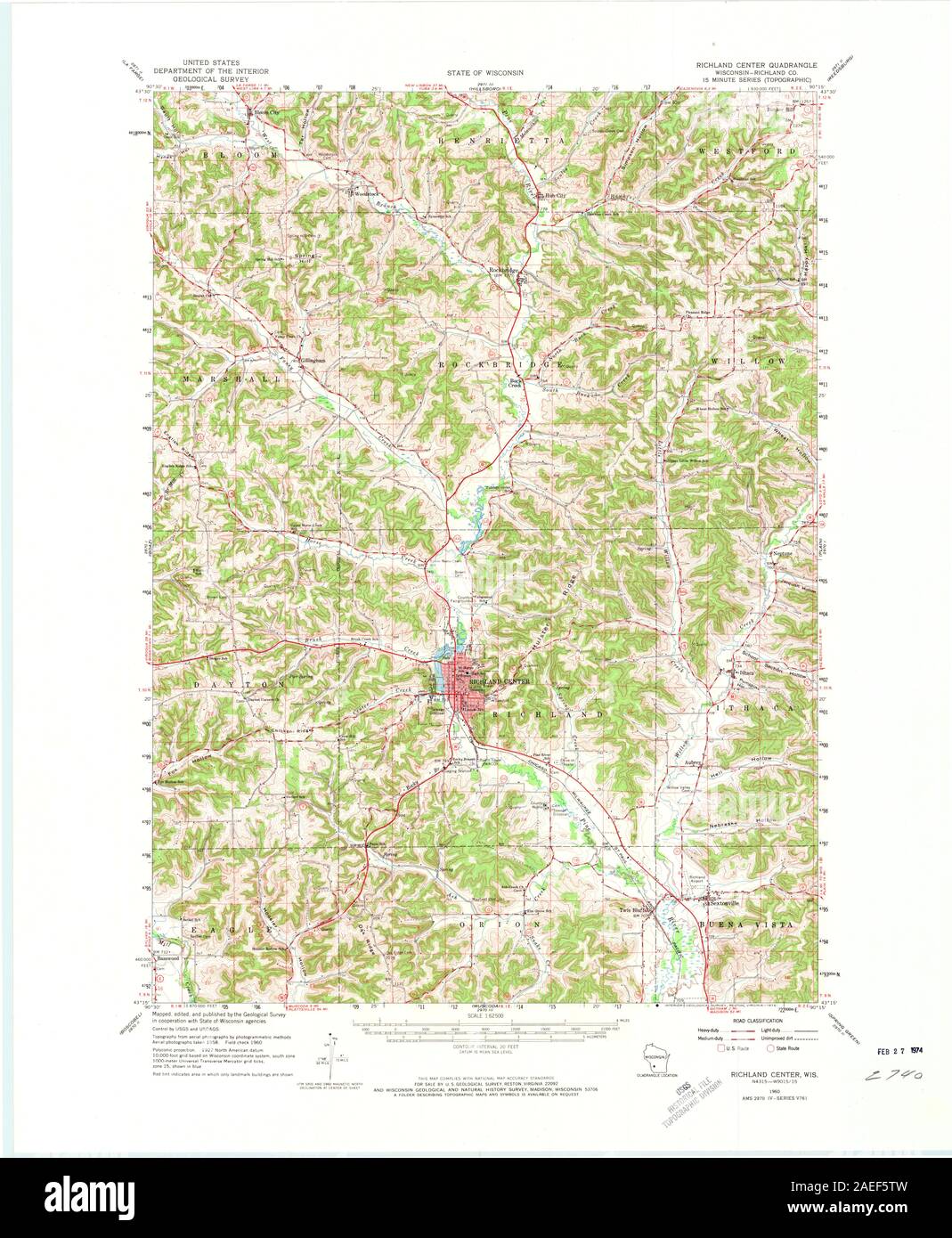 Richland center map hires stock photography and images Alamy