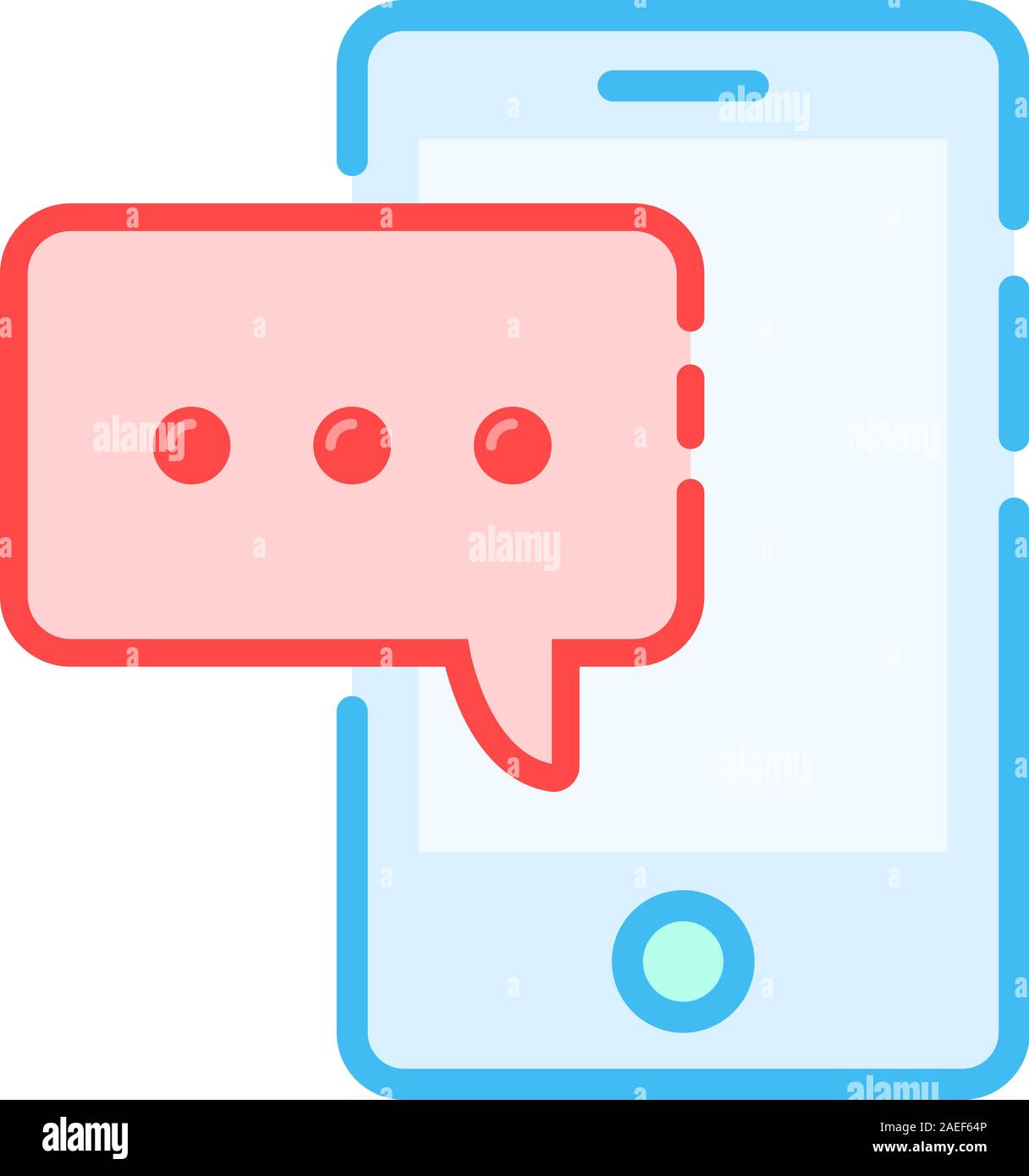 message notification like chat in smartphone Stock Vector