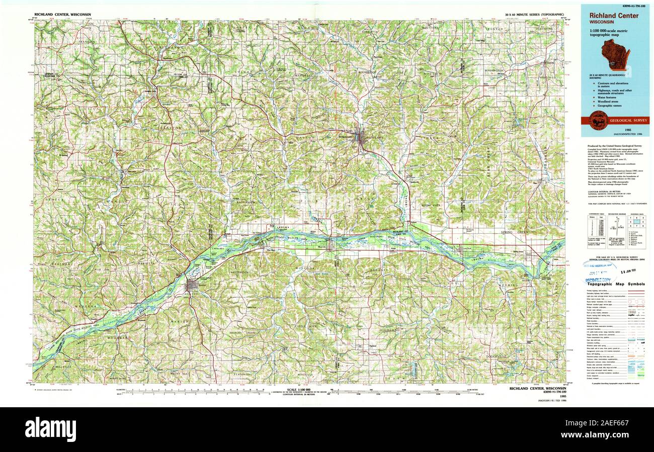 Map of richland center hires stock photography and images Alamy