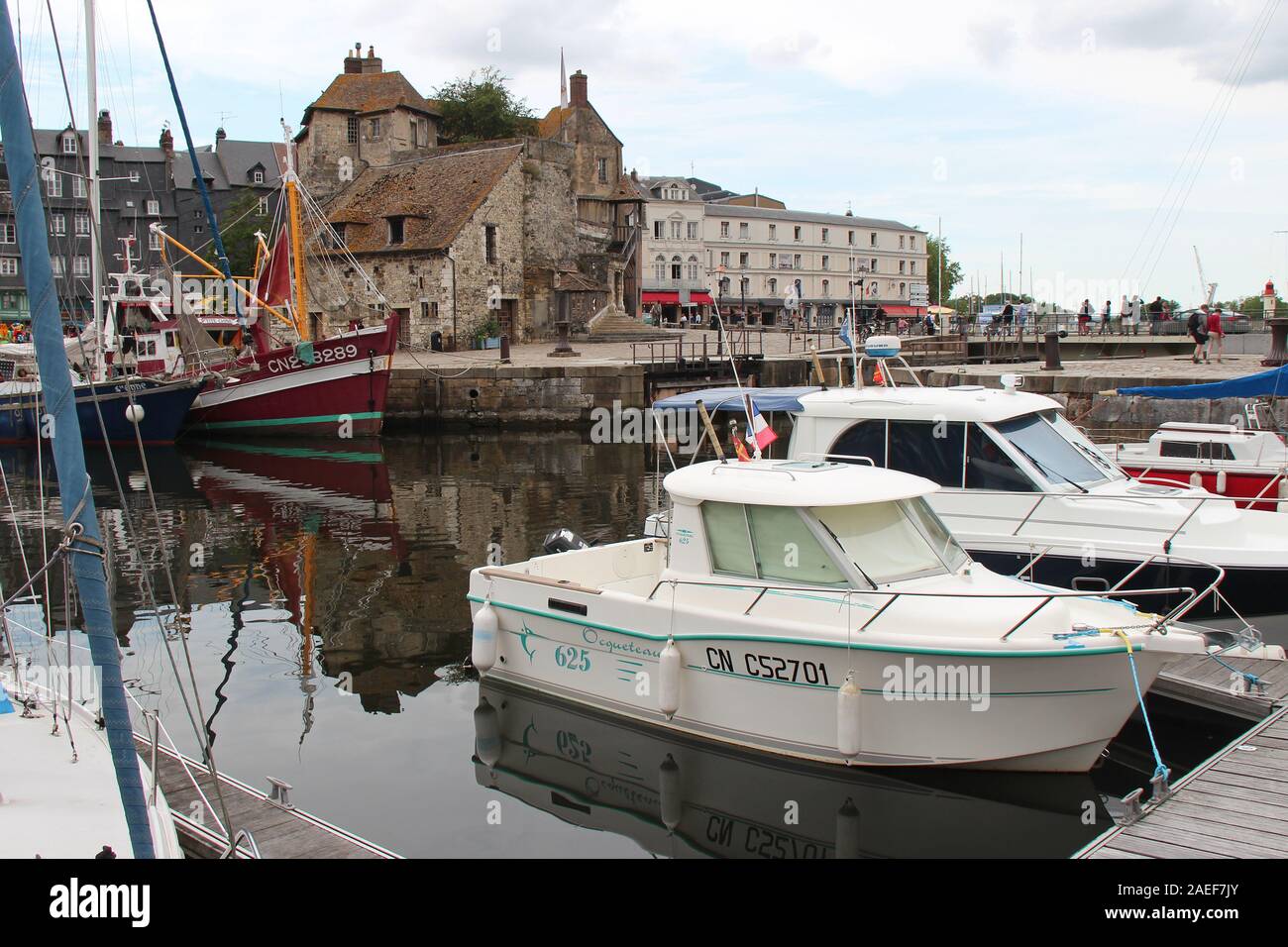 port of honfleur in normandy (france) Stock Photo