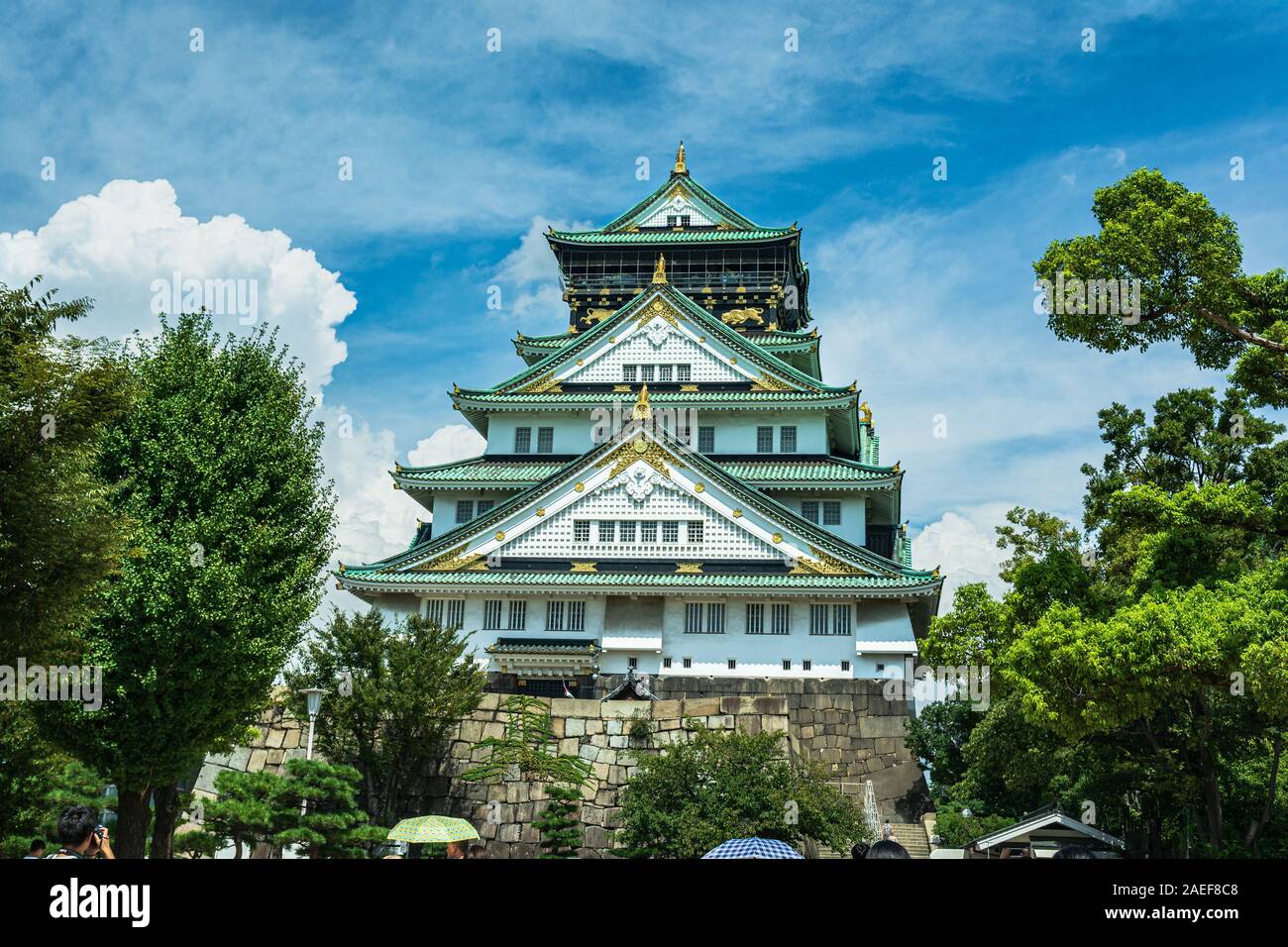 Osaka,Japan, Asia - September 2, 2019 : The Castle of Osaka Stock Photo