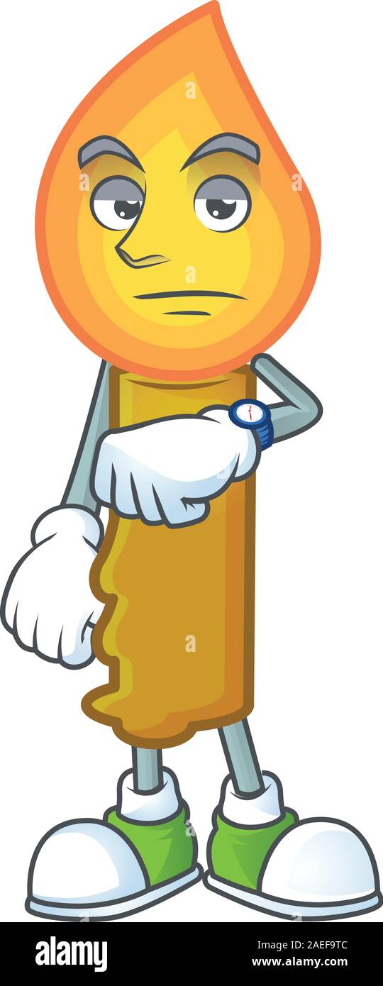 Waiting gold candle on cartoon mascot style design Stock Vector Image ...