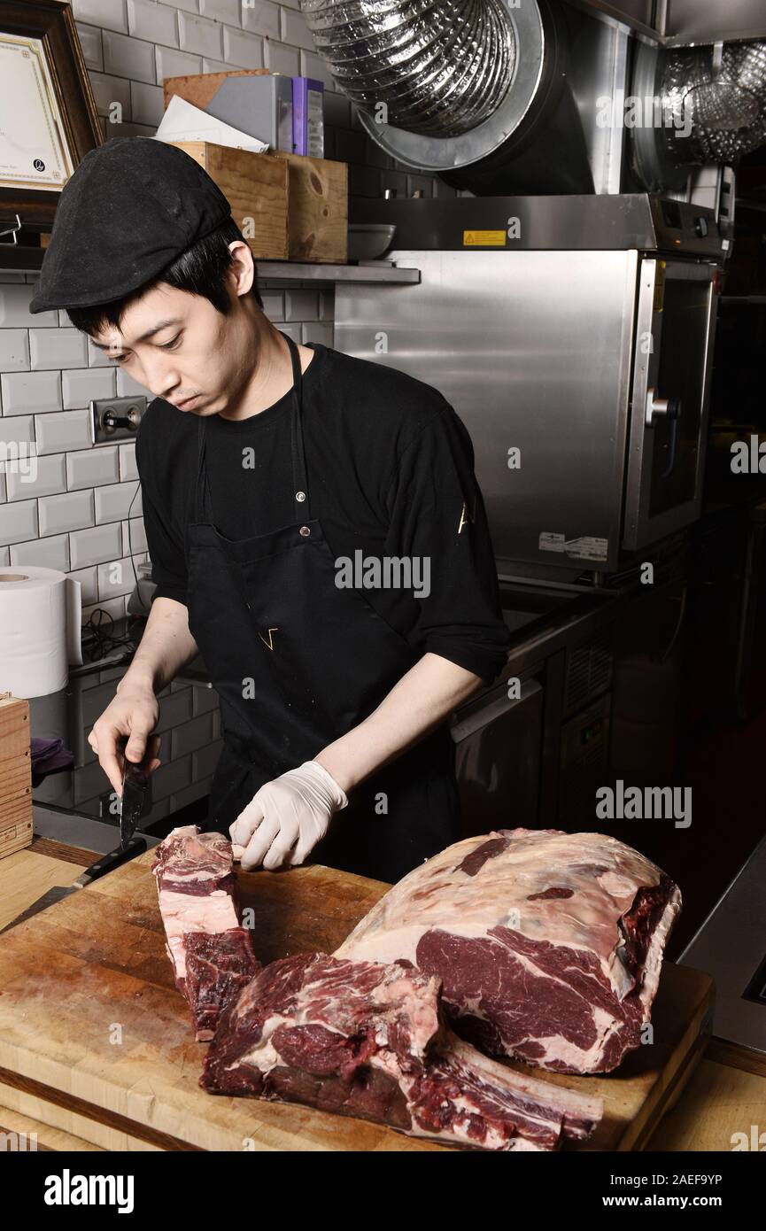 Beef Meat restaurant Paris France Stock Photo Alamy