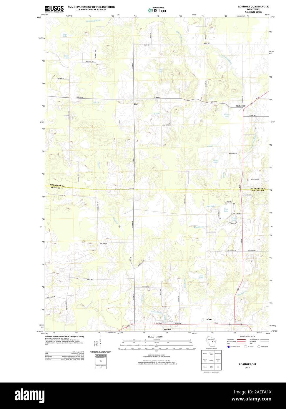 Map of rosholt Cut Out Stock Images & Pictures Alamy