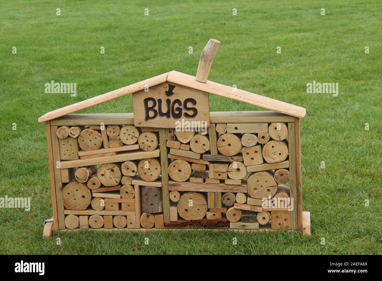 A Purpose Built Wooden Garden Animal Bug House Stock Photo Alamy