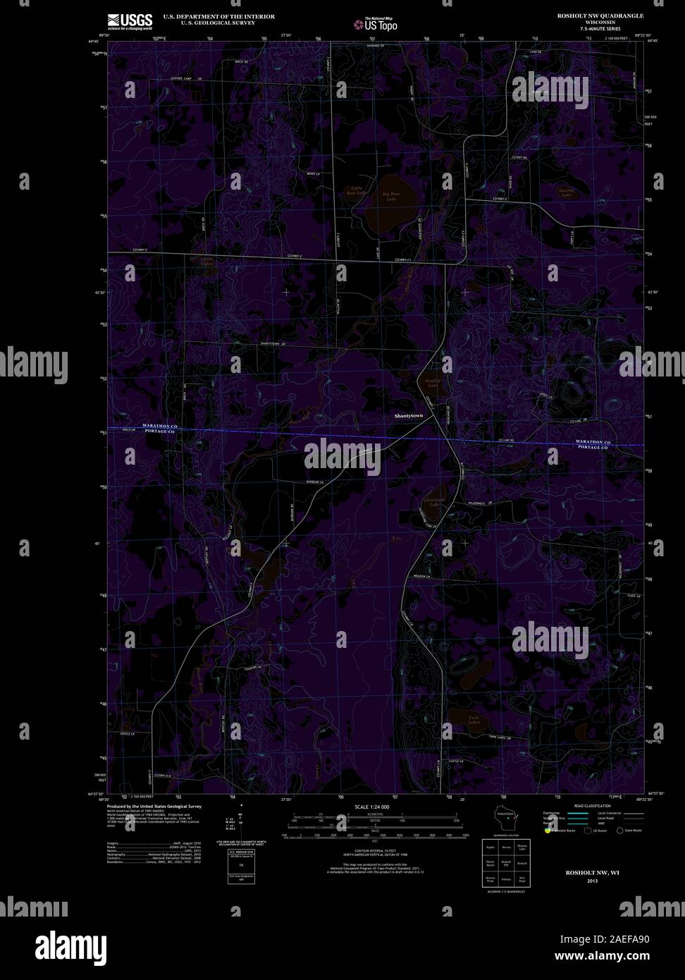 Map of rosholt hires stock photography and images Alamy