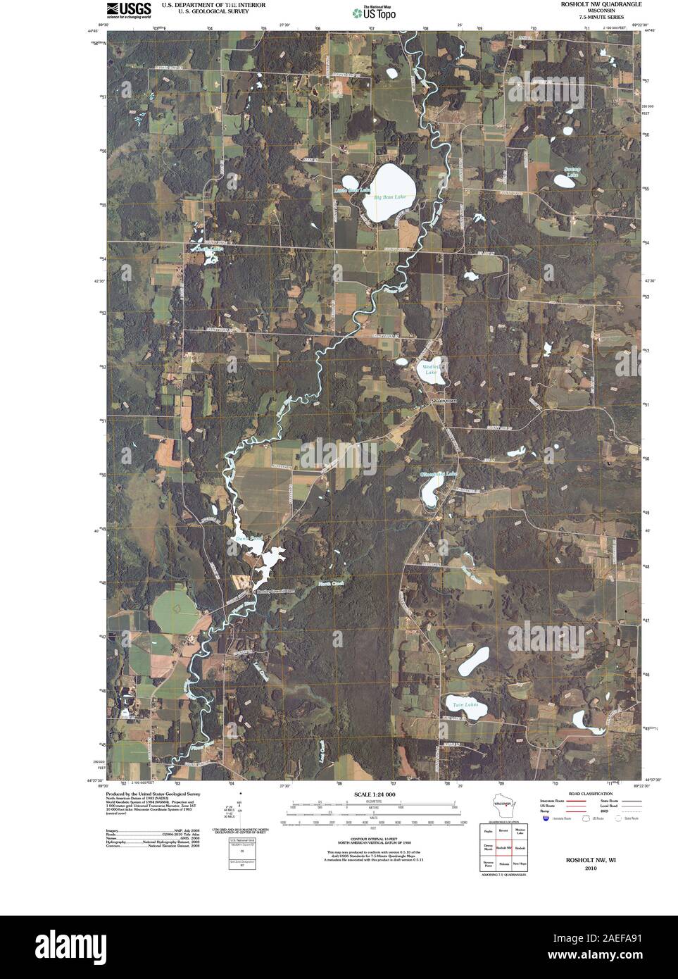 WI Rosholt NW 20100715 TM Restoration Stock Photo Alamy