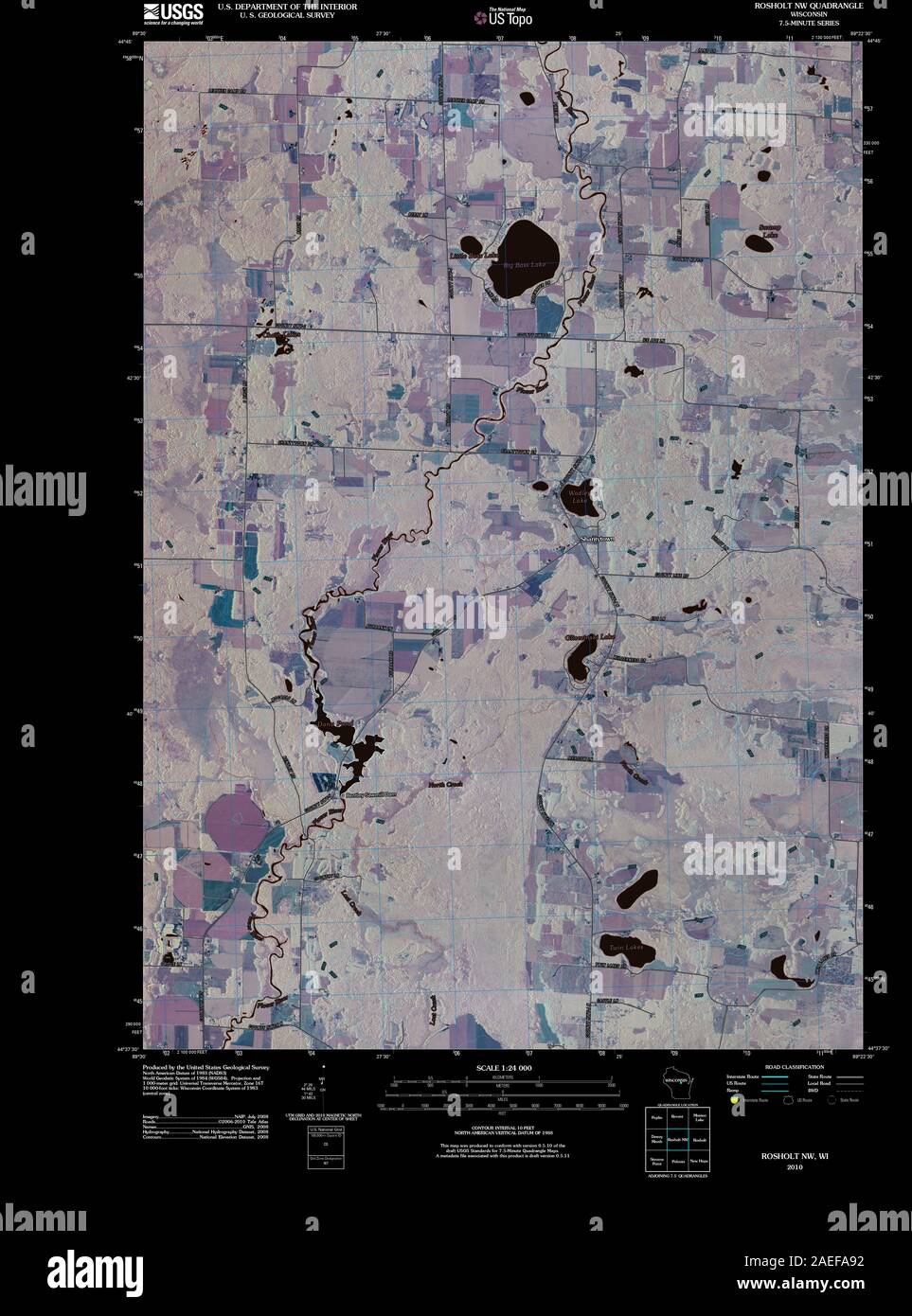 WI Rosholt NW 20100715 TM Inverted Restoration Stock Photo Alamy