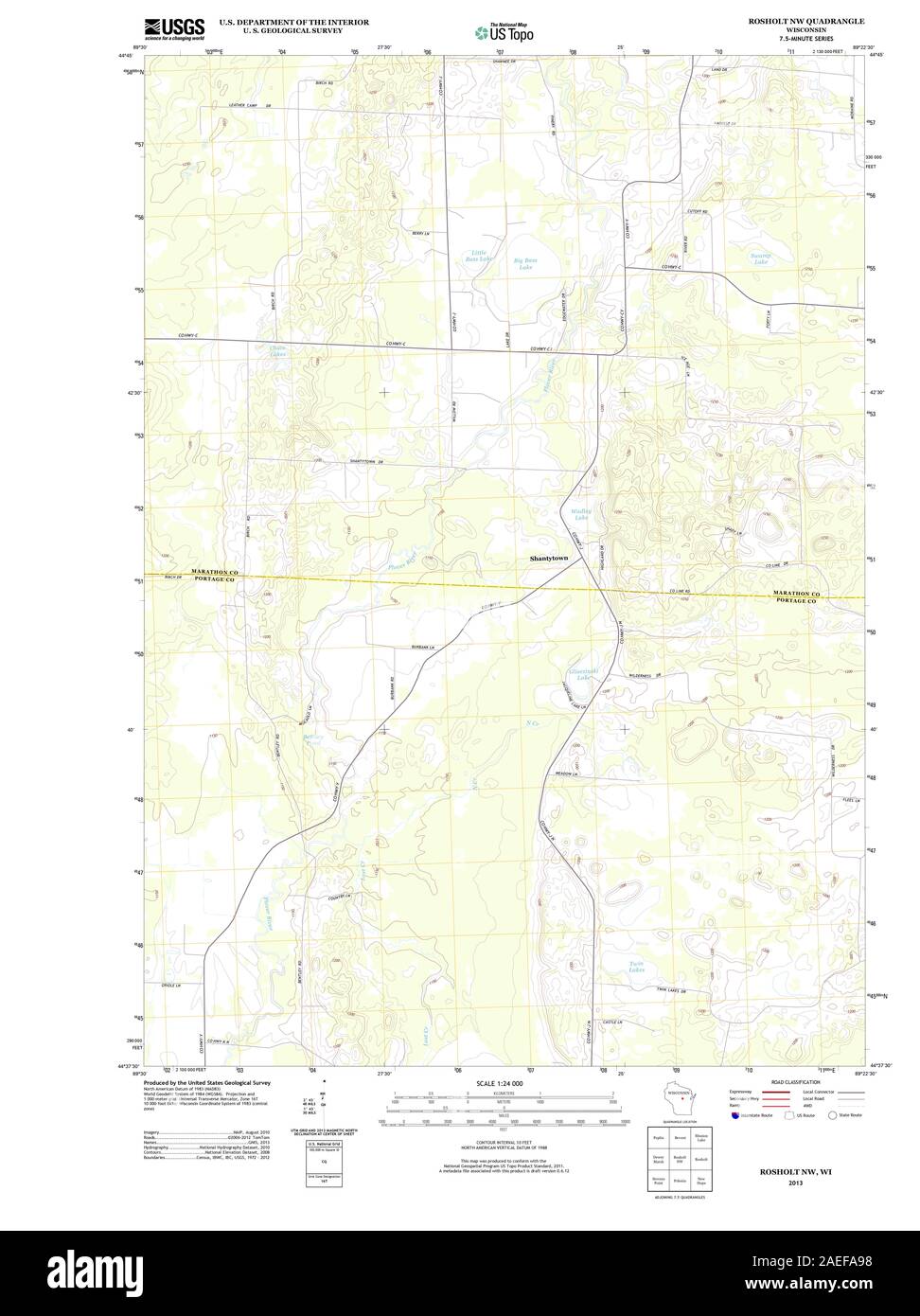 Map of rosholt hires stock photography and images Alamy