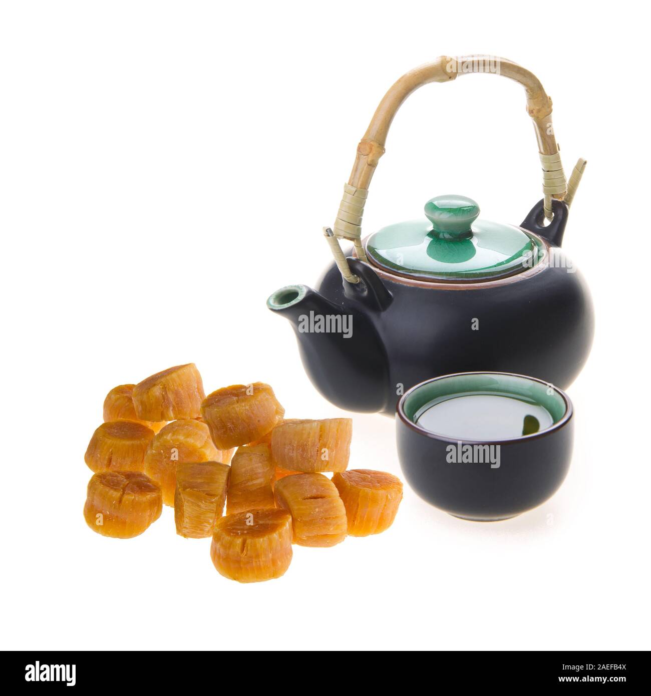 dried scallop or dry scallop soup on white background Stock Photo Alamy