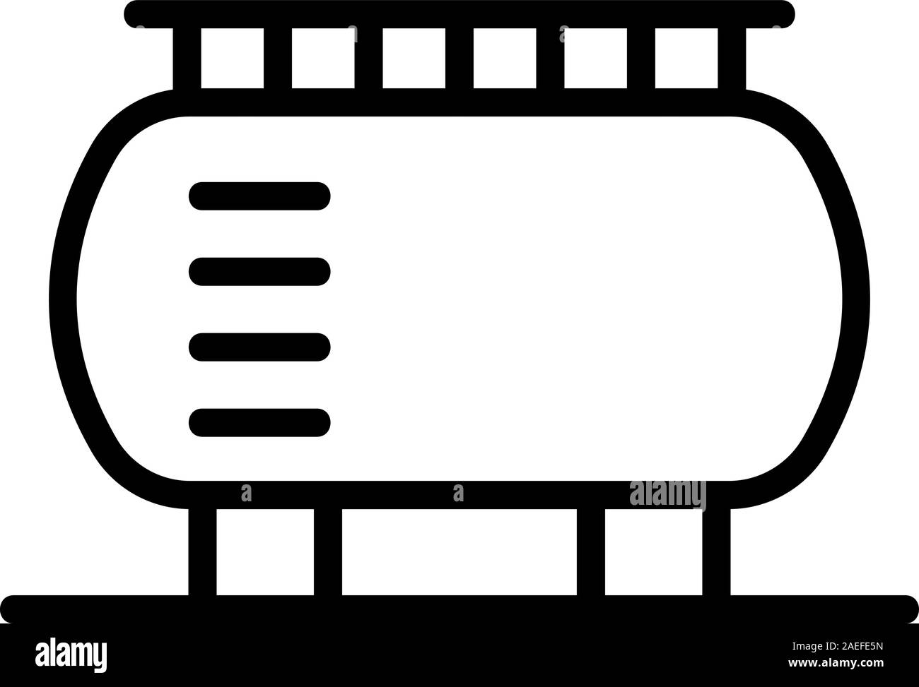 Gas tank icon vector. Isolated contour symbol illustration Stock Vector