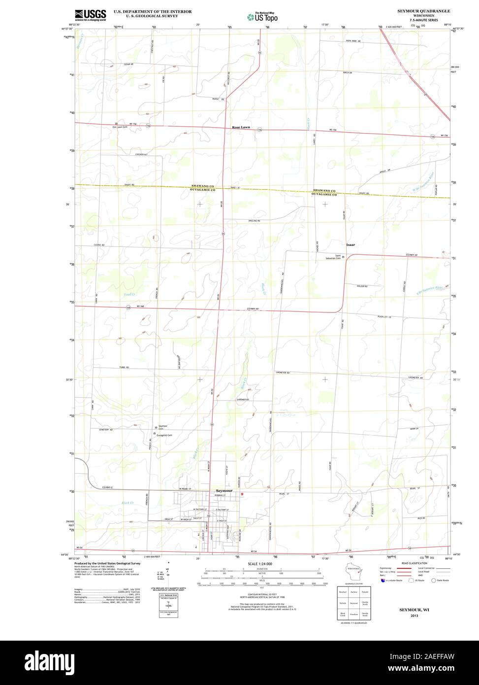 Map of seymour Cut Out Stock Images & Pictures Alamy
