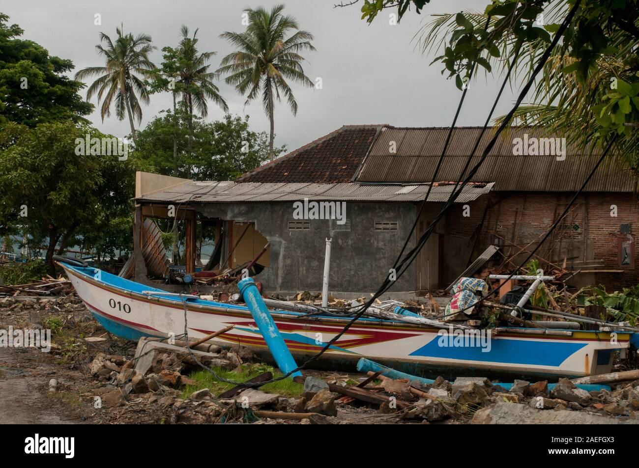 Tsunami damage house
