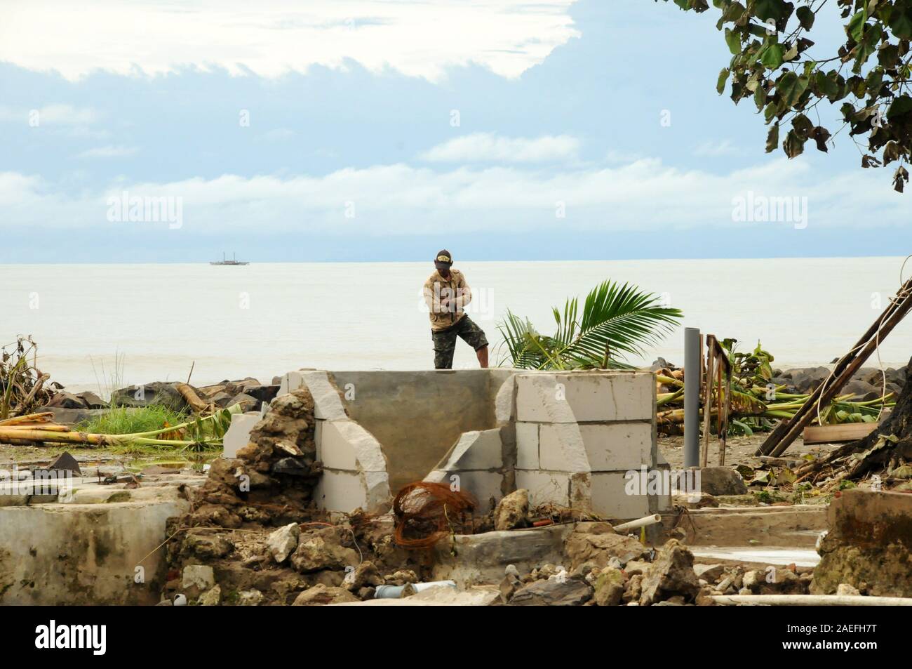 Tsunami damage house