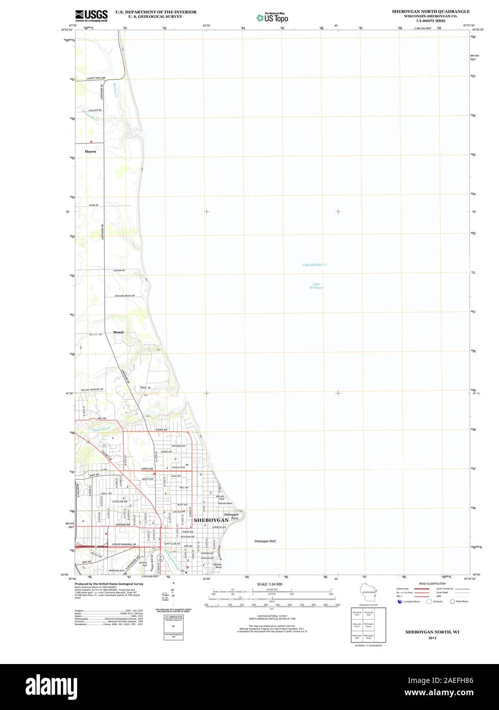 Map of sheboygan hires stock photography and images Alamy