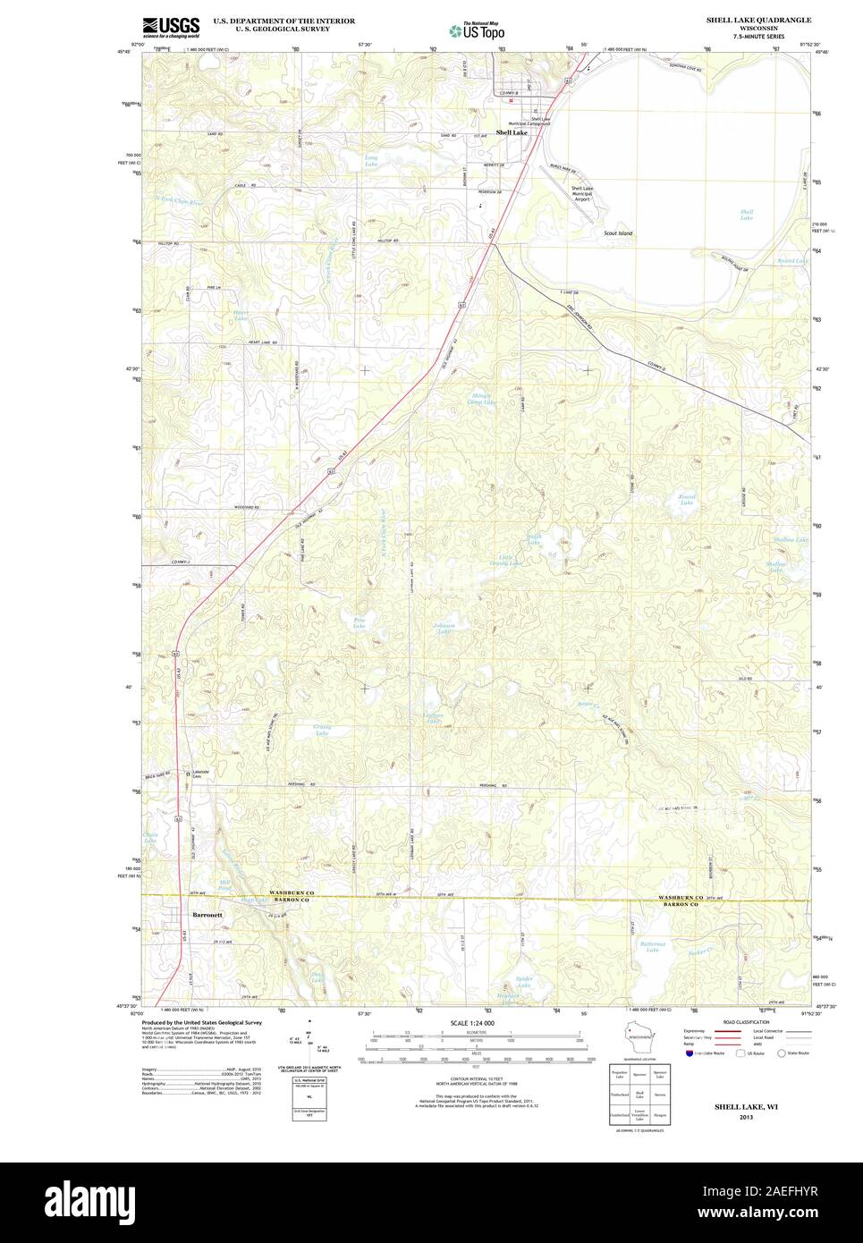 Map of shell lake hires stock photography and images Alamy