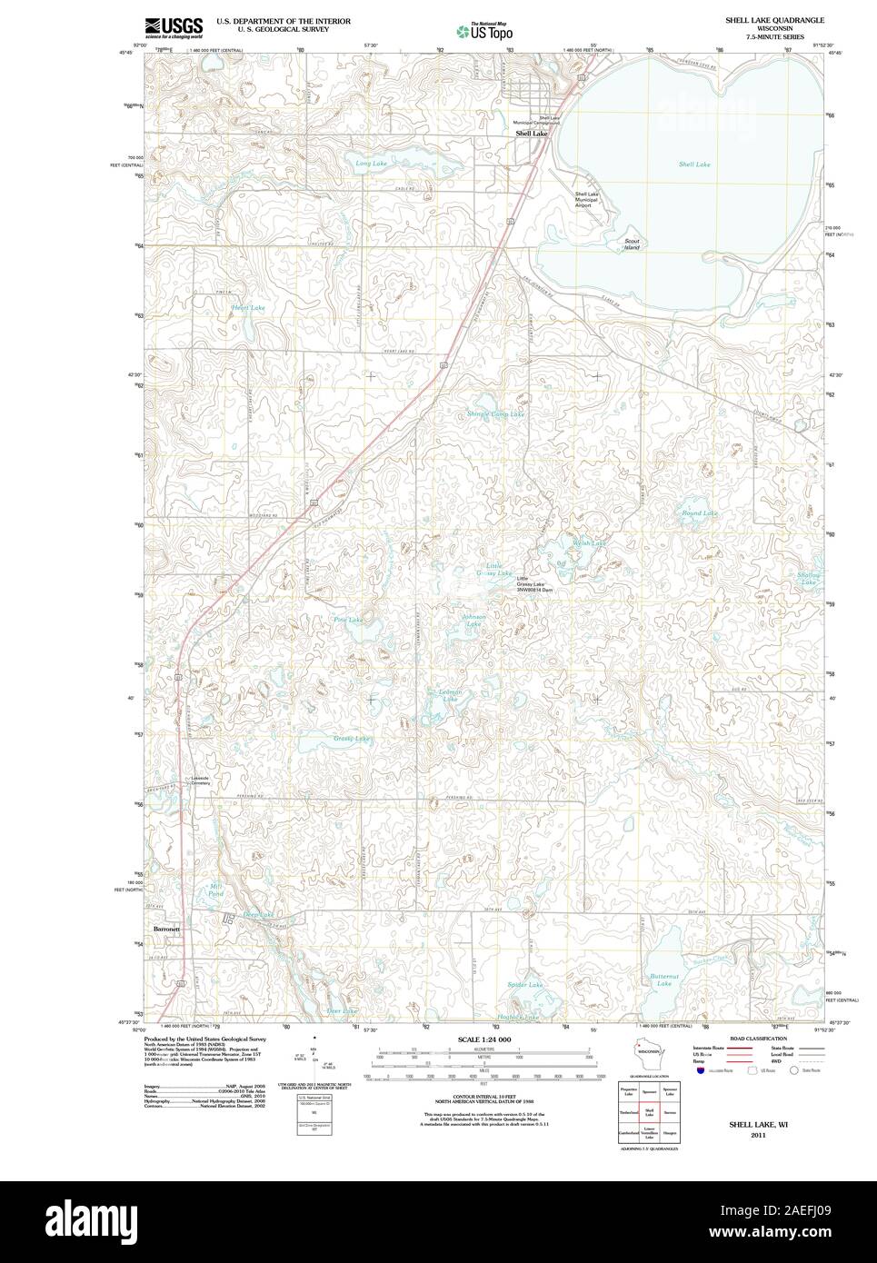 Map of shell lake hires stock photography and images Alamy