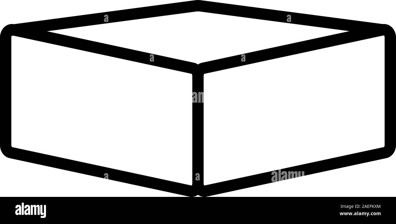 Big box icon vector. Isolated contour symbol illustration Stock Vector ...