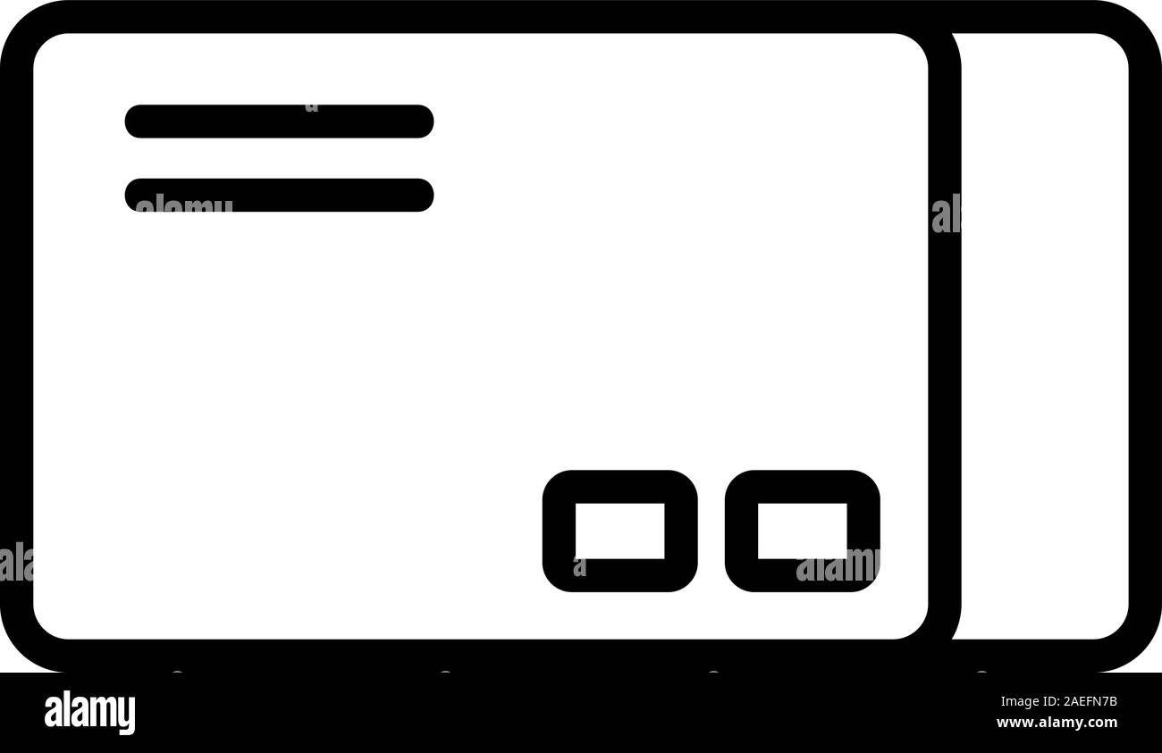 rectangular box icon vector. Isolated contour symbol illustration Stock ...