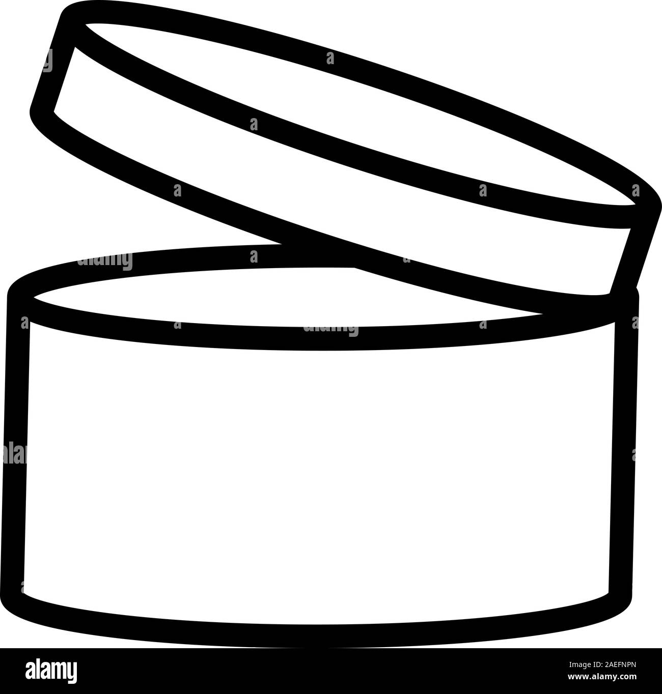 Round box icon vector. Isolated contour symbol illustration Stock
