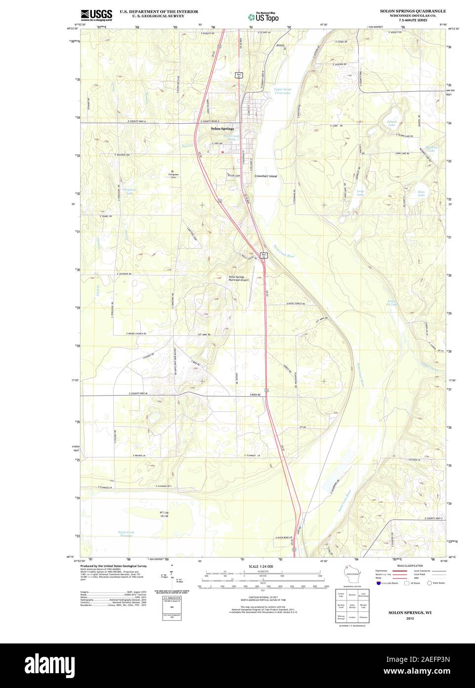 Map of solon springs Cut Out Stock Images & Pictures Alamy