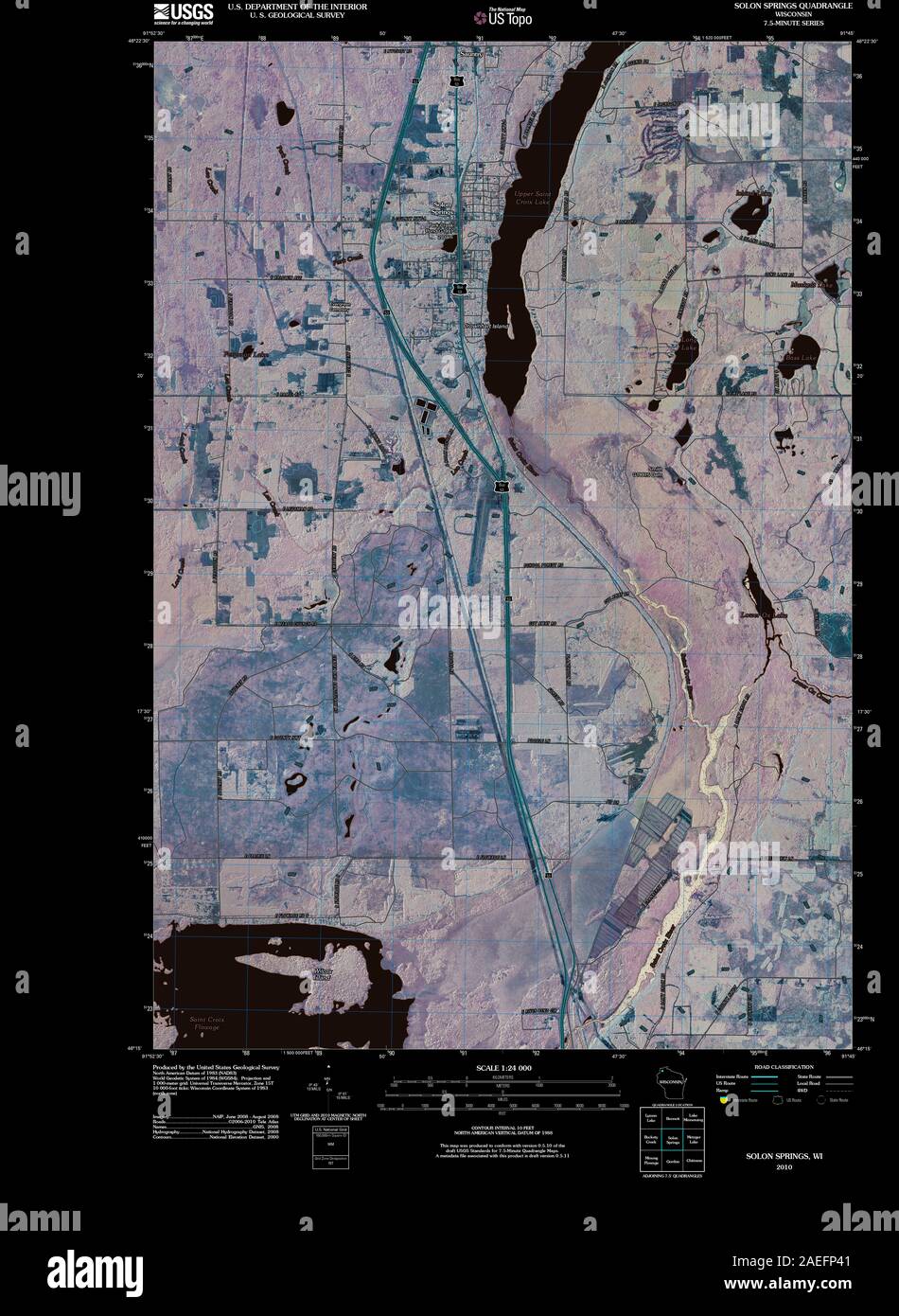 Solon springs map hires stock photography and images Alamy