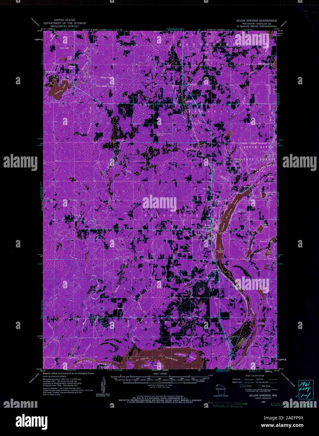 Map of solon springs hires stock photography and images Alamy