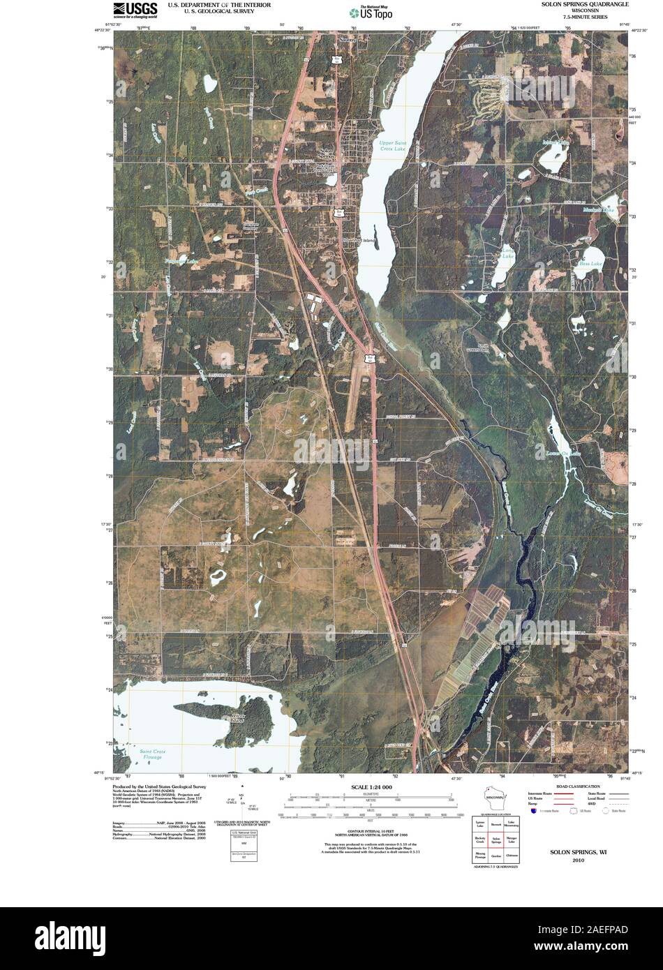 Map of solon springs Cut Out Stock Images & Pictures Alamy