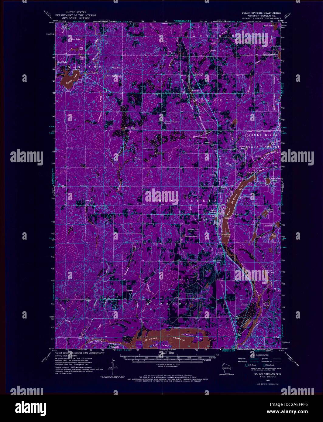 Map of solon springs hires stock photography and images Alamy