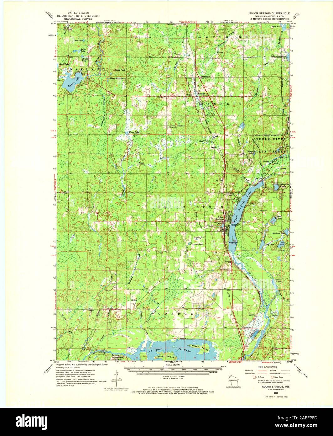 Map of solon springs hires stock photography and images Alamy