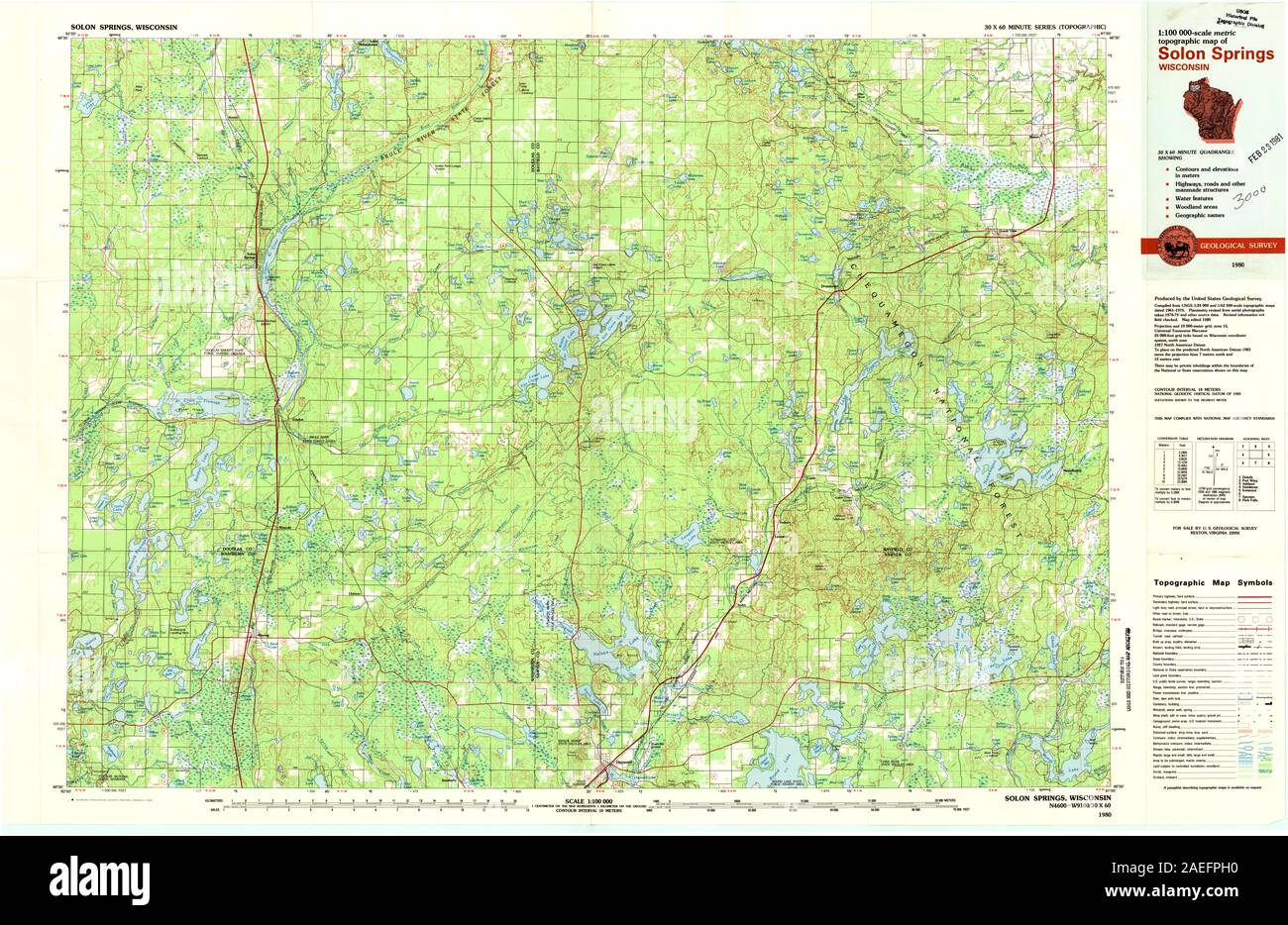 Map of solon springs hires stock photography and images Alamy