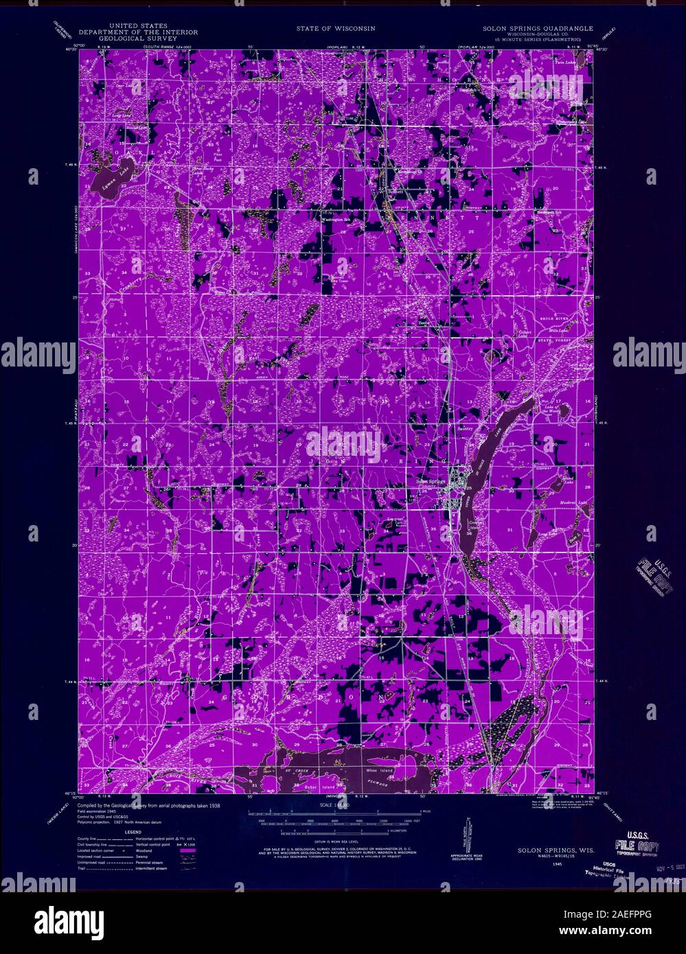 Map of solon springs hires stock photography and images Alamy