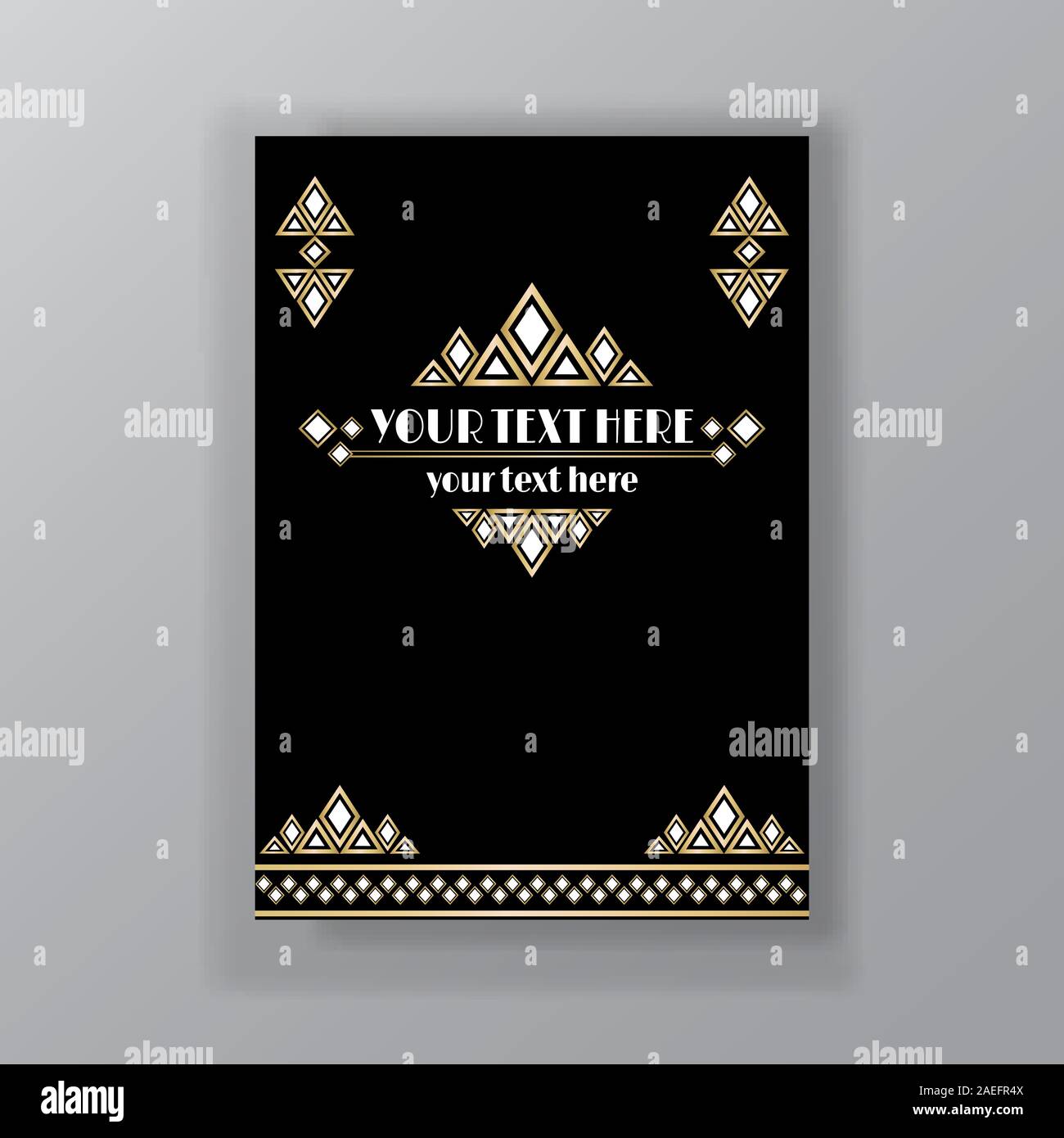 Art Deco Template Golden Black Page Menu Card Invitation Moon Stars And City Lights In A Artdeco Art Nuvo Style Beautiful Background Stock Vector Image Art Alamy