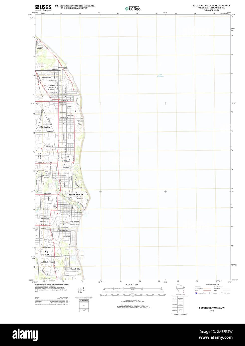 Map of south milwaukee hires stock photography and images Alamy