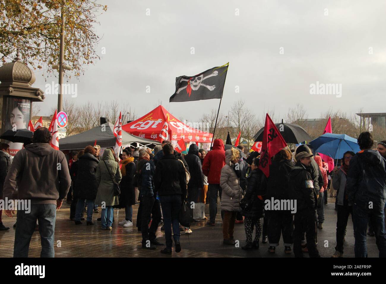 New Demonstration on Saturday December 7th,2019  in continuation of the Great Manif of December 5th and in preparation for Great Manif of 10th Decembe Stock Photo