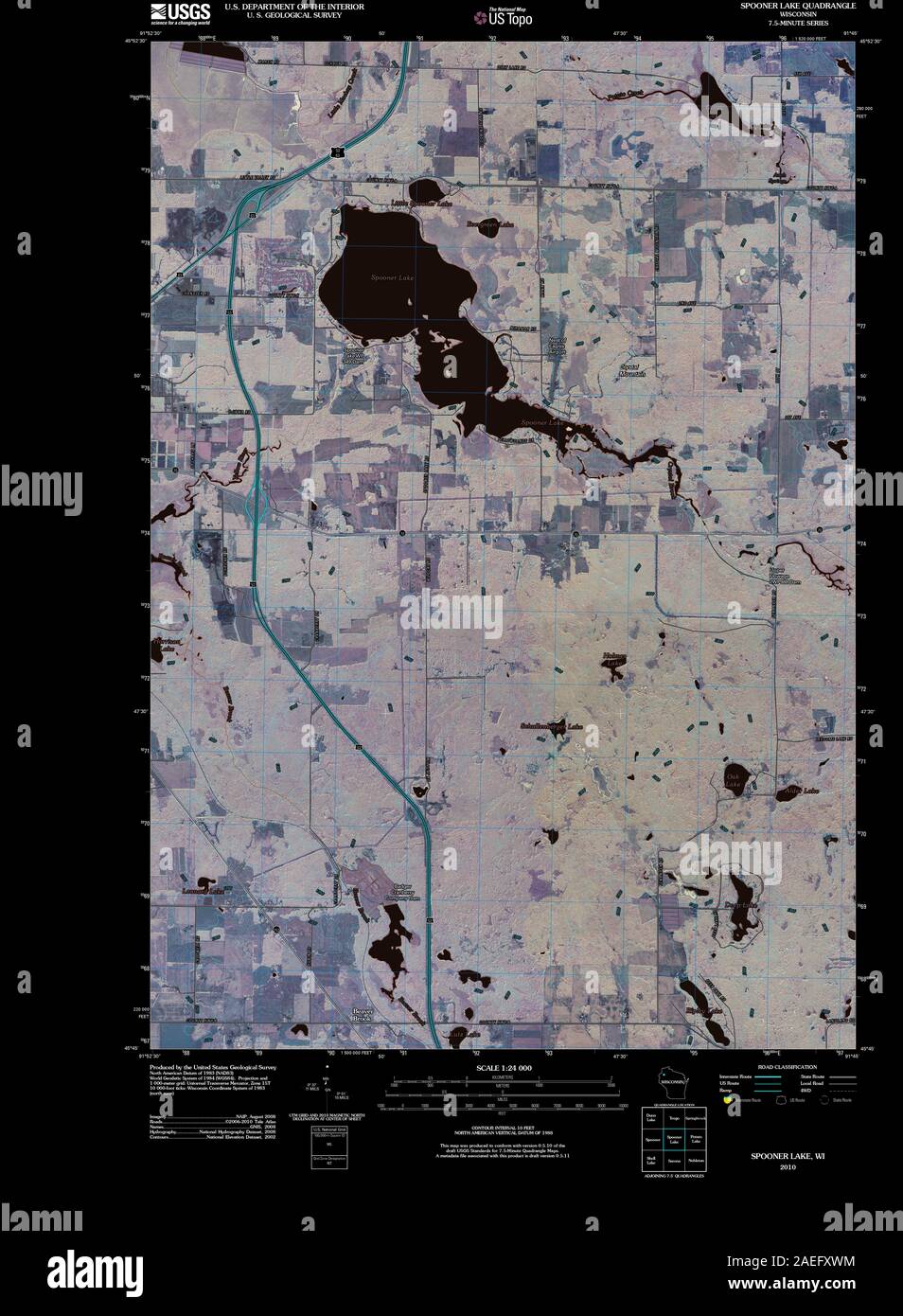 Map of spooner hires stock photography and images Alamy