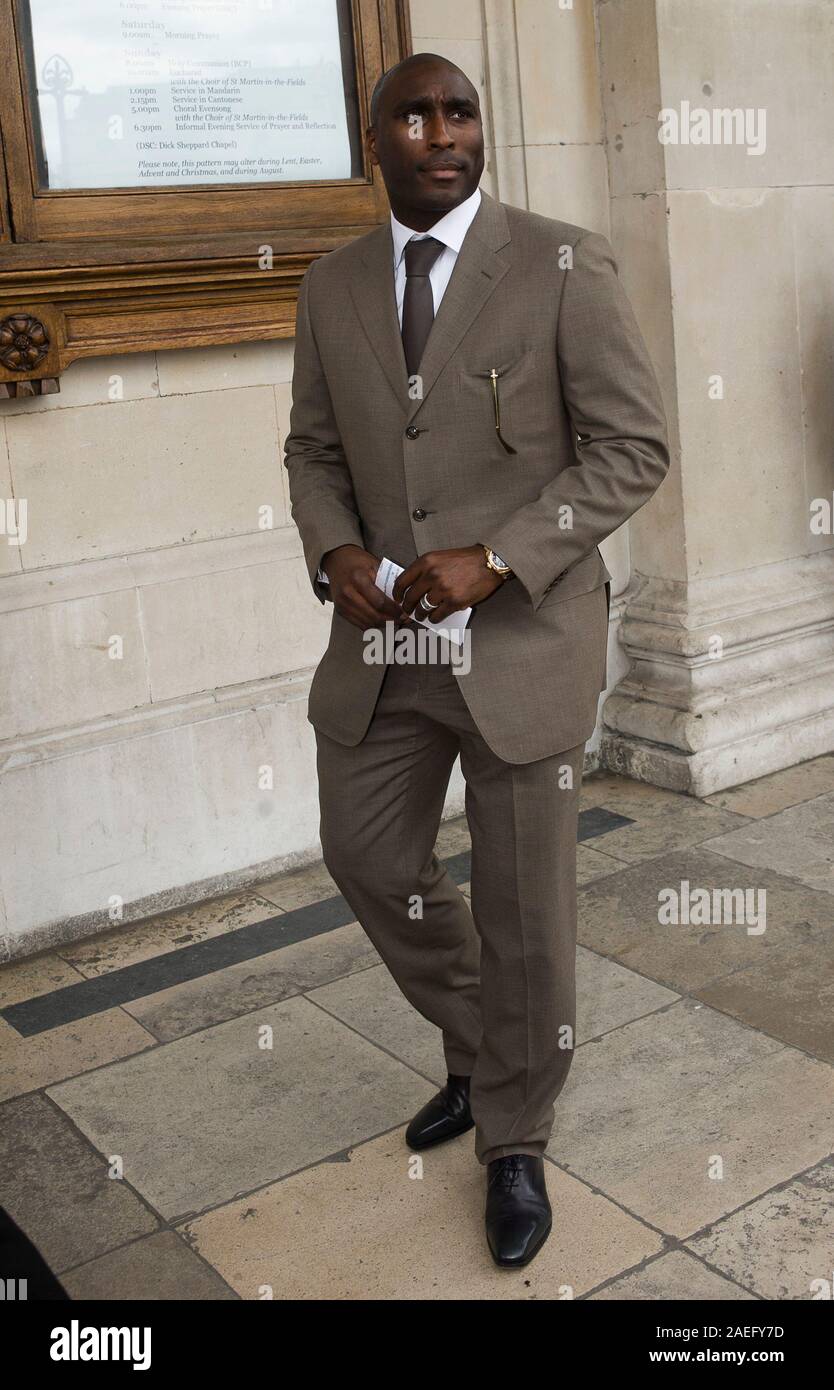 Footballer Sol Campbell at the 20th anniversary memorial of the death of Stephen Lawrence. Stock Photo