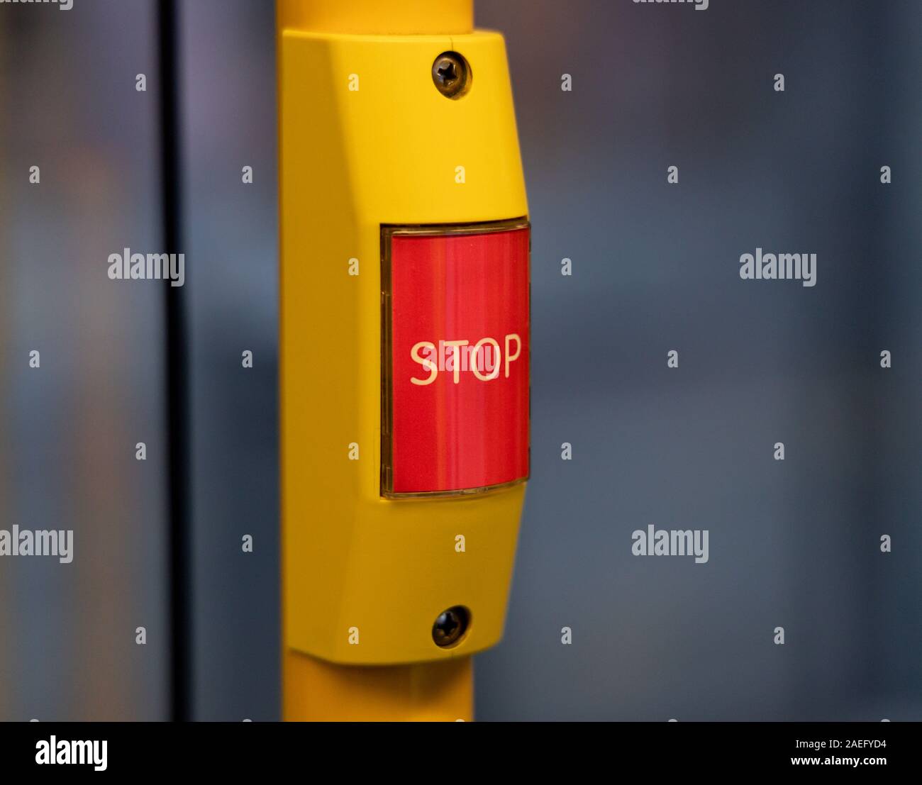 Red stop button bus hi-res stock photography and images - Alamy