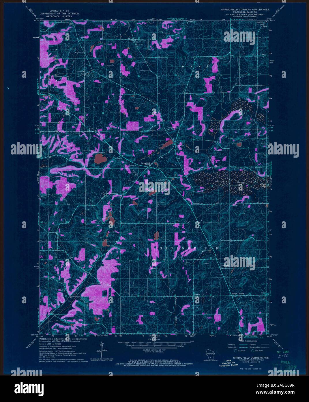 WI Springfield Corners 800615 1962 24000 Inverted Restoration Stock