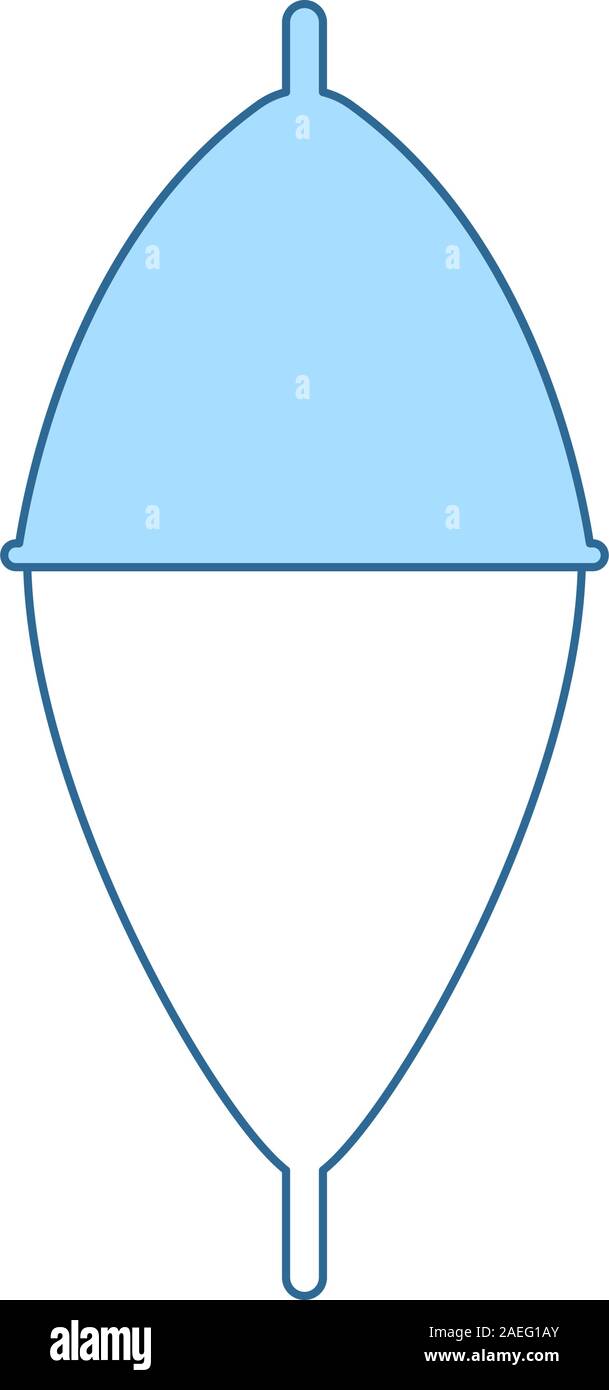 Icon Of Float. Thin Line With Blue Fill Design. Vector Illustration ...