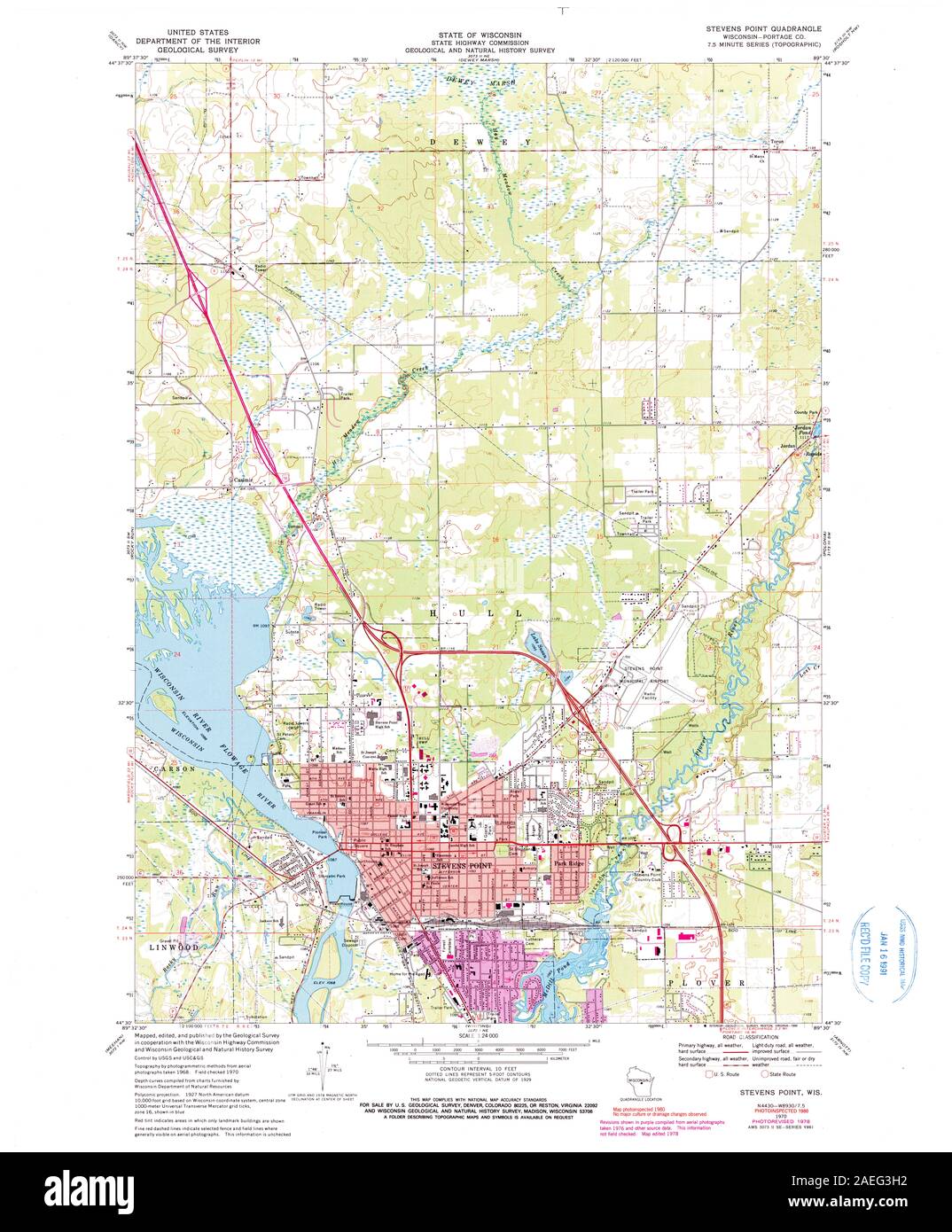 Map of stevens point hires stock photography and images Alamy